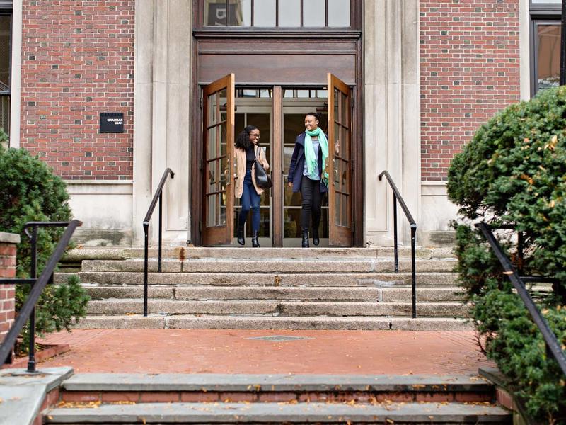 Students Exiting Barnard Hall